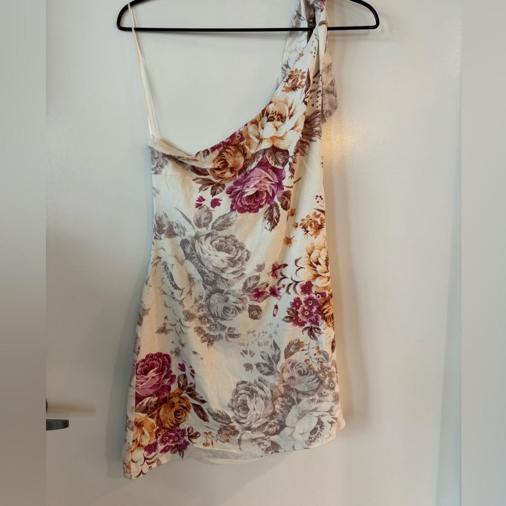 Floral one shoulder dress
